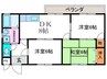 Ｆフラット 3DKの間取り