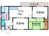 Ｆフラット 3DKの間取り