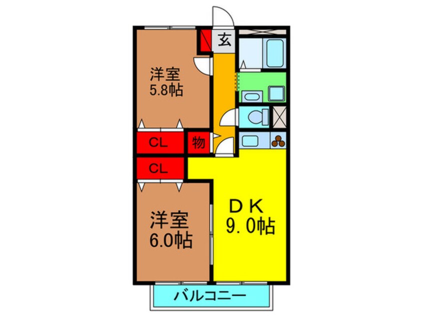 間取図 東ハイツ