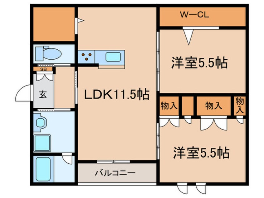 間取図 ROBUSTO東園田