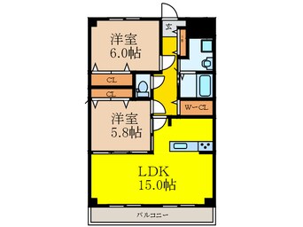 間取図 アンフィニXⅡ江坂ガーデン