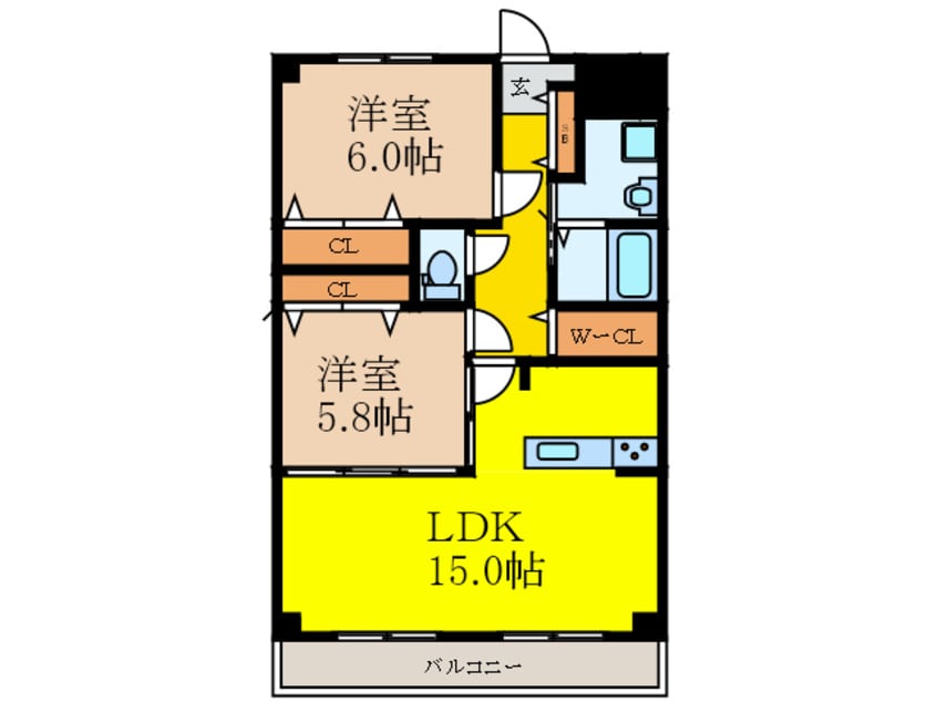 間取図 アンフィニXⅡ江坂ガーデン