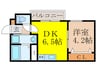 仮）ART KISHIBE NORTH 1DKの間取り