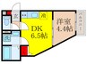 仮）ART KISHIBE NORTH 1DKの間取り