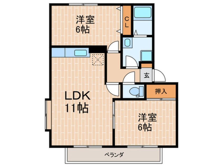 間取図 ハイム　トリプルワン