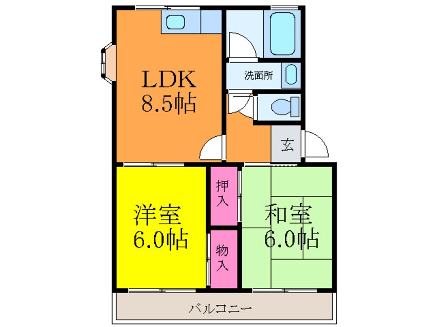 間取図 リバーサイド昭和園