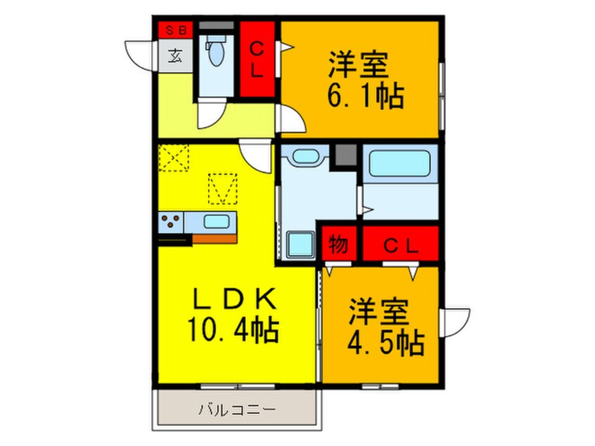 間取図 スペチア－レＫ