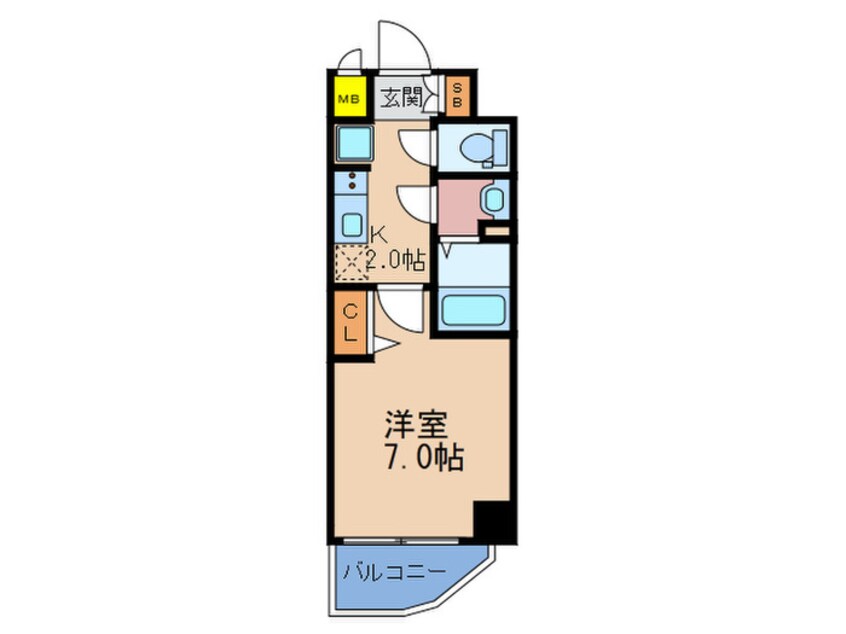 間取図 プレサンス梅田Ⅱ(1204)