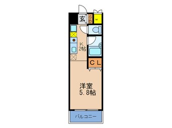 間取図 クレール東天満