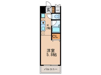 間取図 クレール東天満