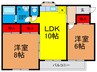 ハピネス２００１ 2LDKの間取り