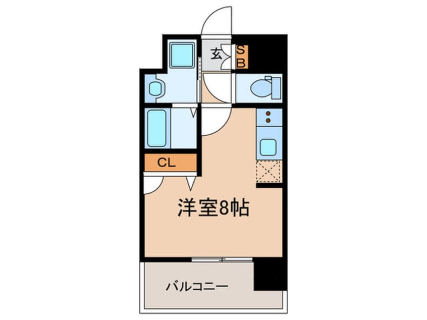 間取図 ﾌﾟﾚｻﾝｽ京都室町通　紫水(212)