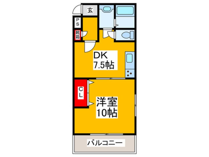 間取図 新栄プロパティー北野田Ⅱ