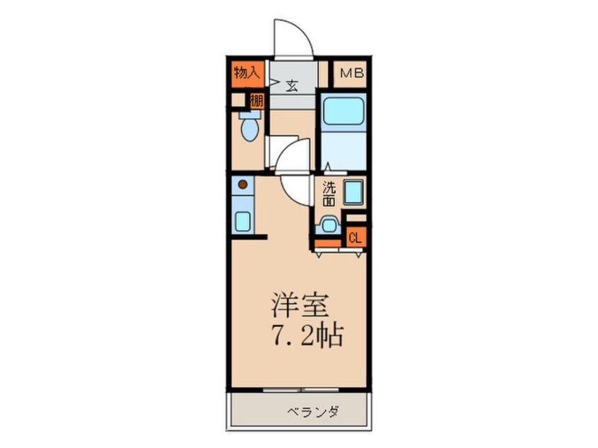 間取図 中央メルヴェ－ル江坂(705)