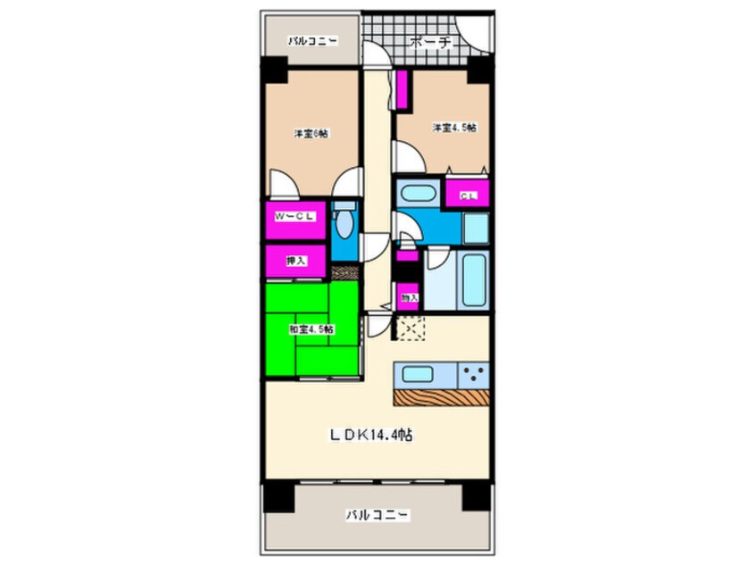 間取図 ﾌｧﾐｰﾙ上町台ﾊﾟｰｸｻｲﾄﾞ(803)