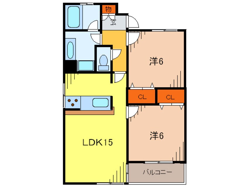 間取図 ランドマ－ク宝塚