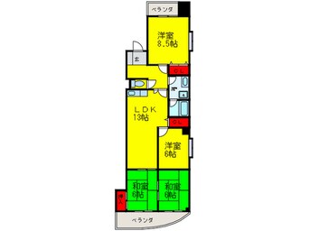 間取図 ロータリービルド宿院