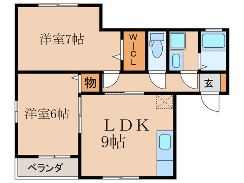 間取図 セジュ－ルリンデン