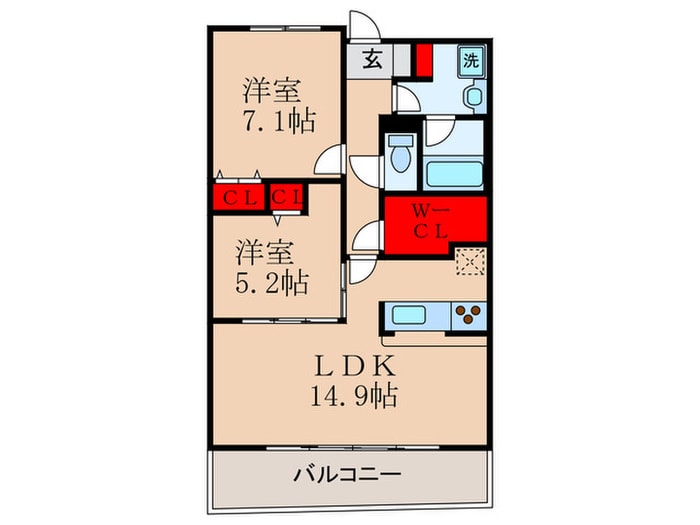 間取り図 ル－セント菅原
