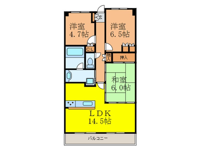 間取り図 ﾘﾋﾞｵ南春日丘ﾋﾙｽﾞｺｰﾄ(606)