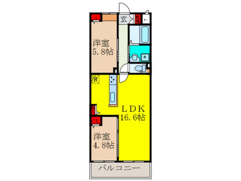 間取図 ガルデン穂波