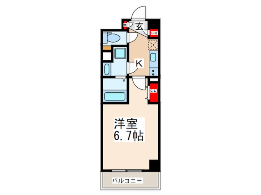 間取図 セレニテ心斎橋グランデ