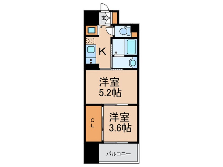 間取図 セレニテ心斎橋グランデ