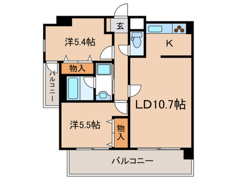 間取図 サント－ア高倉