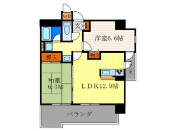 間取図 サント－ア高倉