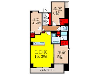 間取図 ジオ池田城南レジデンス（305）