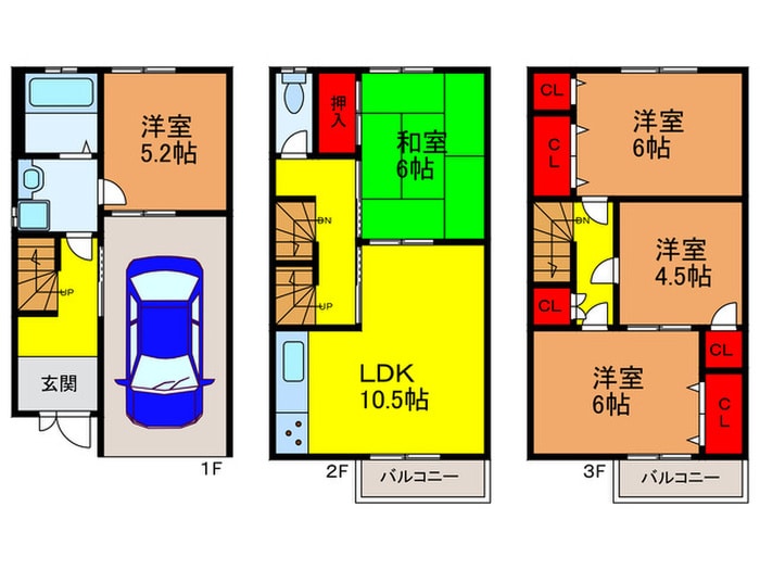 間取り図 寝屋川市点野戸建