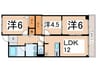 フォレスタ育和 3LDKの間取り