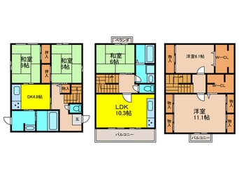 間取図 上甲東園3丁目戸建