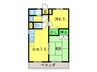 登美丘ハイツ 2DKの間取り