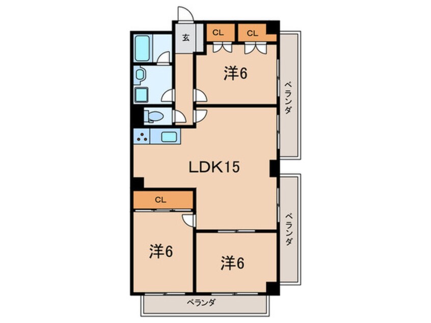 間取図 フロ－レンス西宮Ⅲ