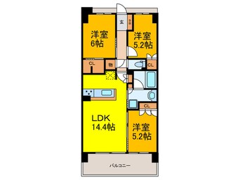 間取図 ローレルスクエア柏原（５０５）