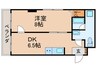 東梅田レジデンス小島 1DKの間取り