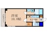 ＦｉｎｅＲｉｖｅｒヤマシナ 1Kの間取り