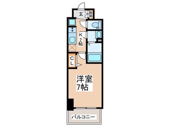 間取図 ﾌﾟﾚｻﾝｽOSAKADOMECITYｸﾛｽﾃｨ(906)