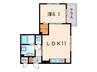 六甲コルン 1LDKの間取り