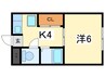 光洋マンション 1Kの間取り