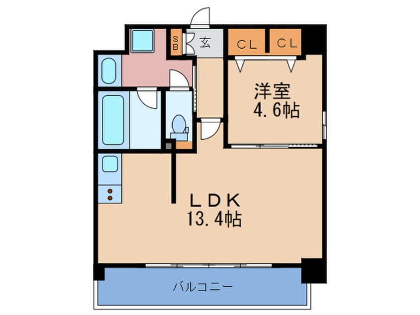間取図 レオンコンフォート新梅田(401)