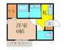 ＣｏＬａＢｏ住吉駅前Ｓｏｕｔｈ 1Kの間取り