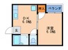 ｸﾞﾗﾝﾄﾞ-ﾙﾃﾝｼﾝ 1DKの間取り