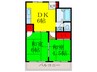 高木ﾏﾝｼｮﾝ 2DKの間取り