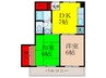 高木ﾏﾝｼｮﾝ 2DKの間取り