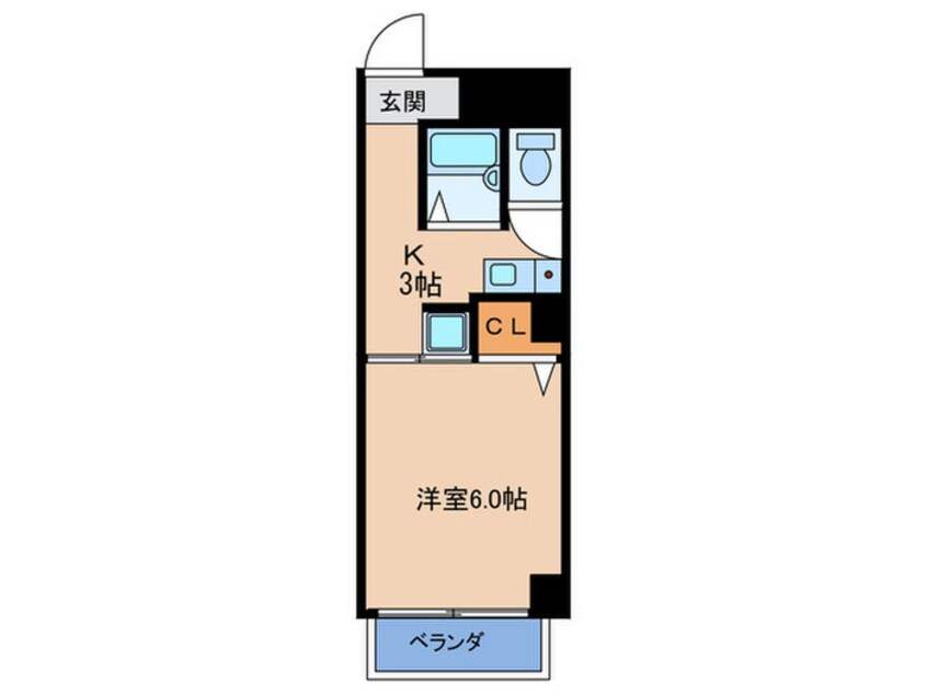 間取図 ﾌｧﾐ-ﾕ河村