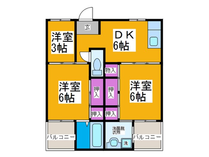 間取り図 ビレッジハウス伏屋4号棟