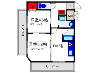 間取図 グレ－ス豊中