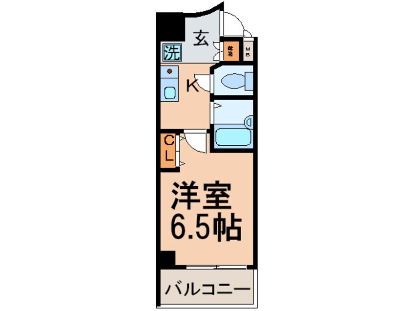 間取図 ﾌﾟﾚｻﾝｽ京都烏丸御池（３０４）